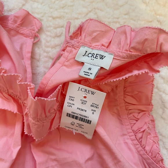 J.Crew Pink Ruffle Tank - Picture 2 of 4